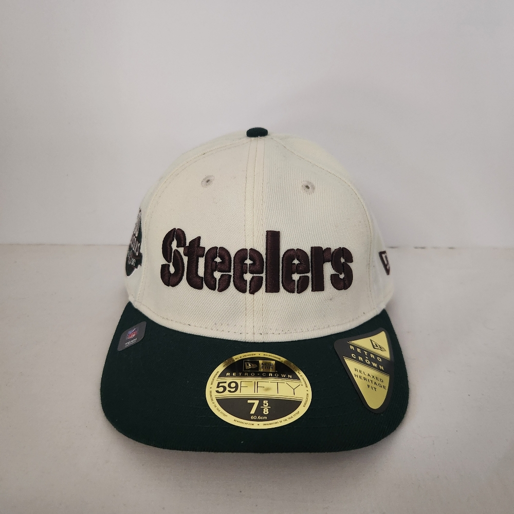 New Era PITTSBURGH STEELERS 7 5/8 Fitted Retro Crown Relaxed Heritage Fit Patch